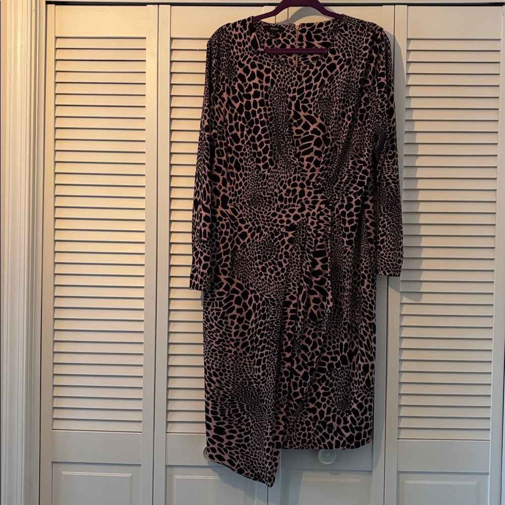 Alfani Black and Pink Leopard Print Dress
